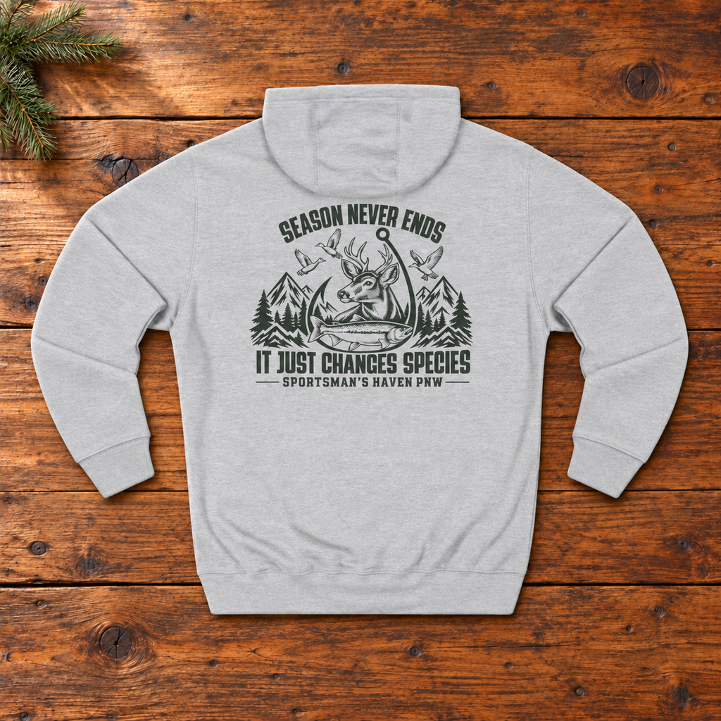 Sportsman's Haven Season Never Ends Hoodie | Light Colors Pullover